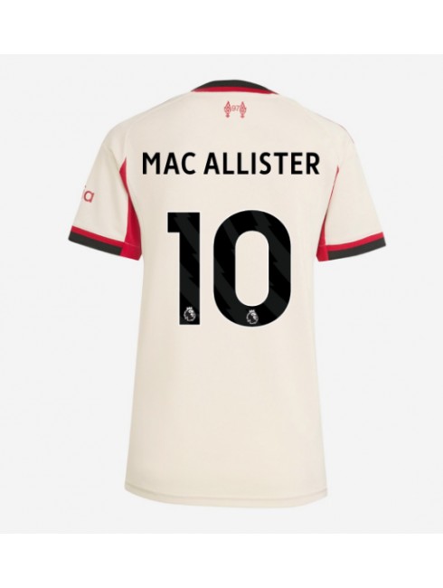 Zenske Futbalové oblečenie Liverpool Alexis Mac Allister #10 2025-26 Krátky Rukáv - Preč Zenske Futbalové oblečenie Liverpool Alexis Mac Allister #10 2025-26 Krátky Rukáv - Preč